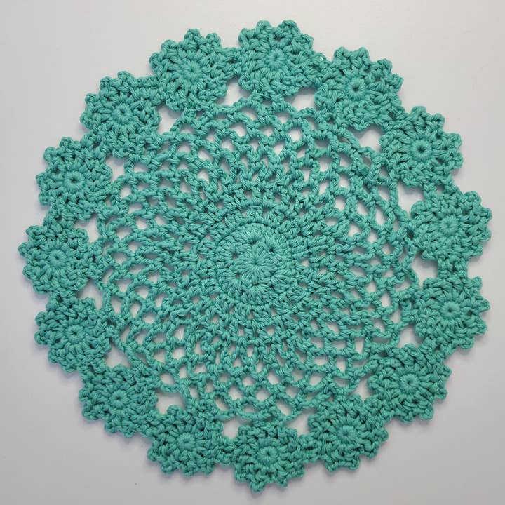 Hand-Crocheted Floral Doily for wholesale by J.Crafter