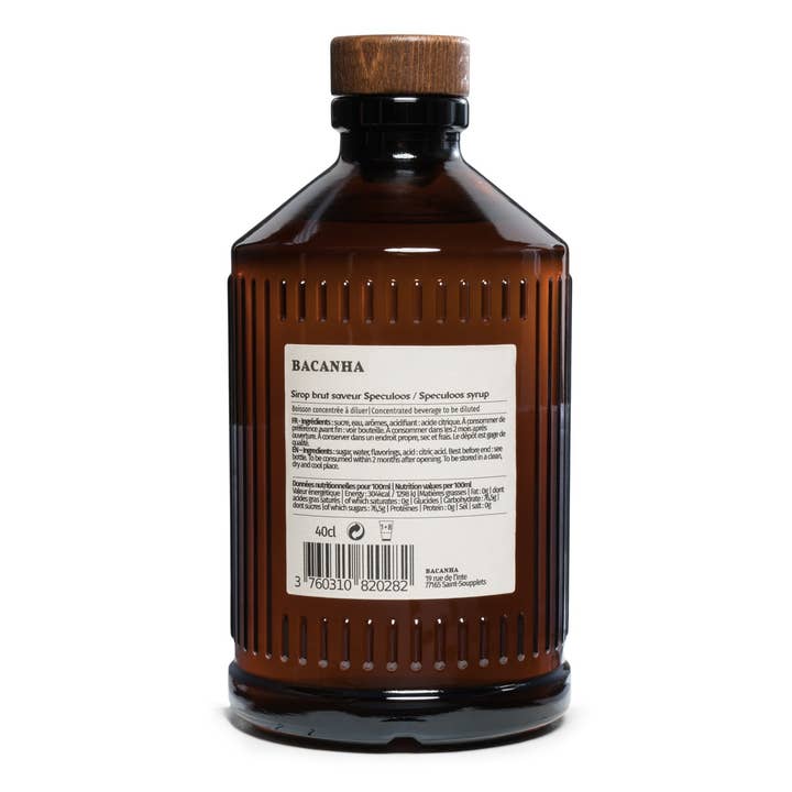 Bacanha - Wholesale Flavored Syrup - Raw Speculoos Syrup - 400ml - 13,5 fl. oz.