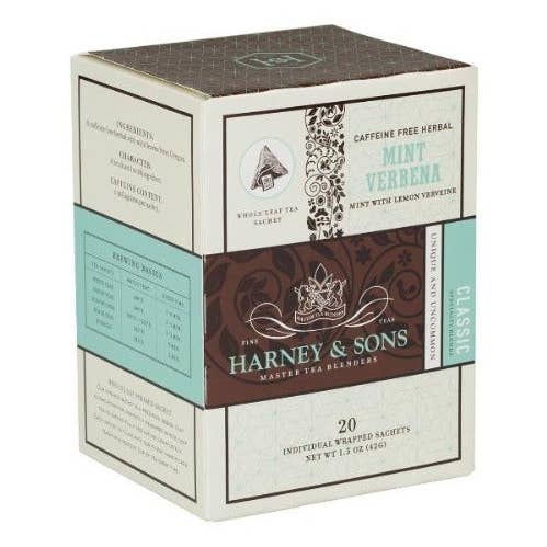 Harney & Sons Mint Verbena- Caffeine Free for wholesale by Vail Mountain Coffee & Tea Co.