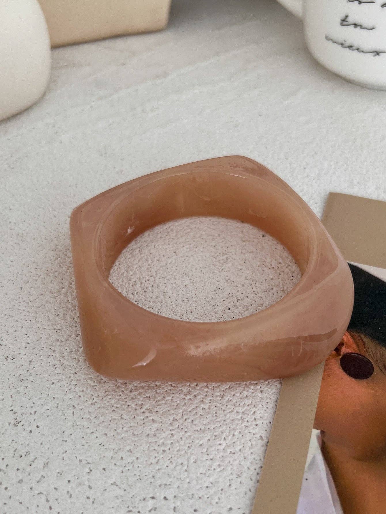 Dipped Shop - Wholesale Bangle Bracelet - Vintage Irregular Wide Acrylic Bracelets DP25B5815