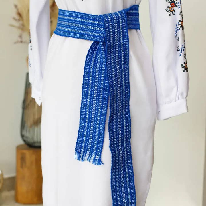 Handmade Originals Ukraine – Engroshandel Bælte - Dame – Blåt Bælte Til Kjole