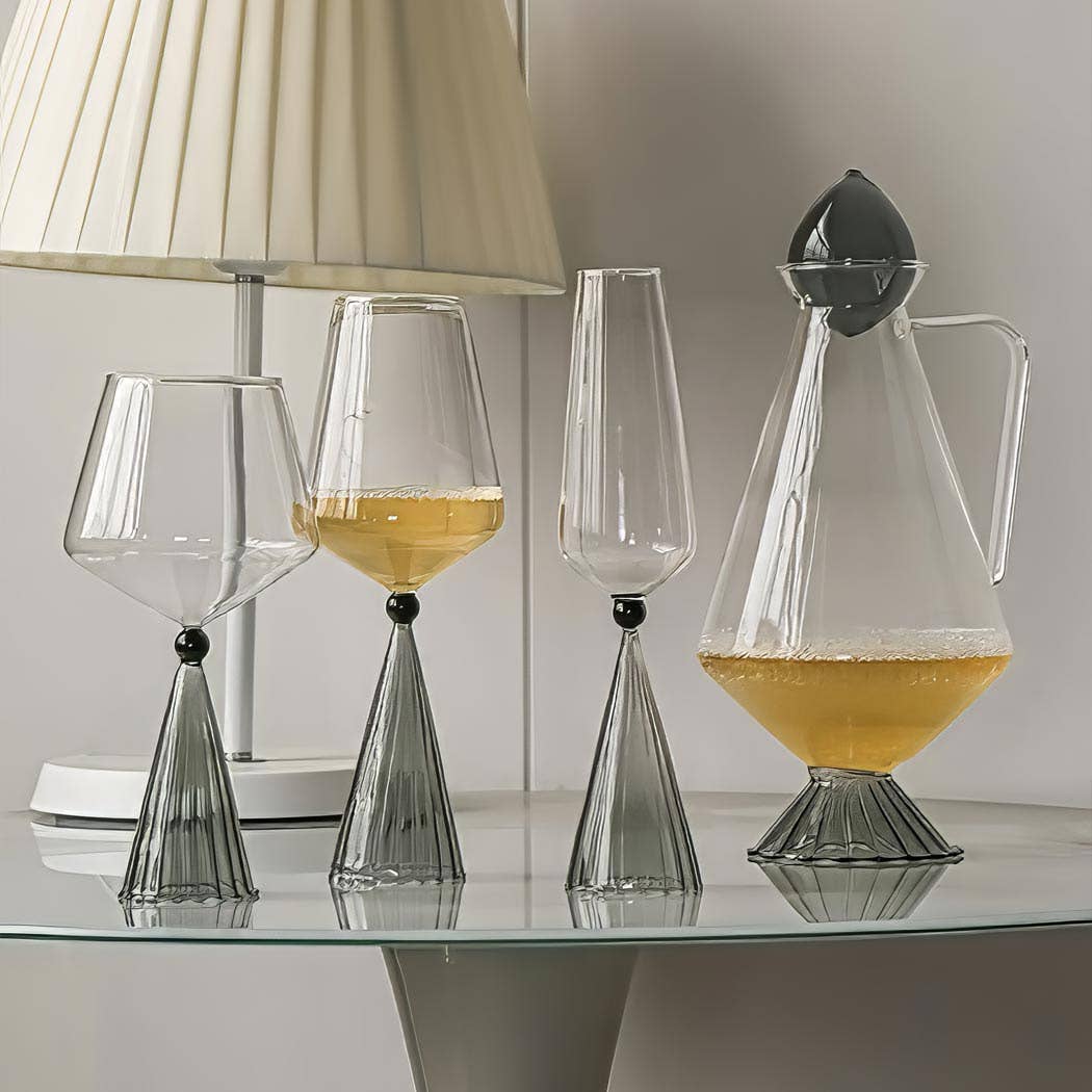 TUTU Home – Engroshandel Karaffel – "Black Jupe" Glas Karaffel – Moderne Vinkaraffel2