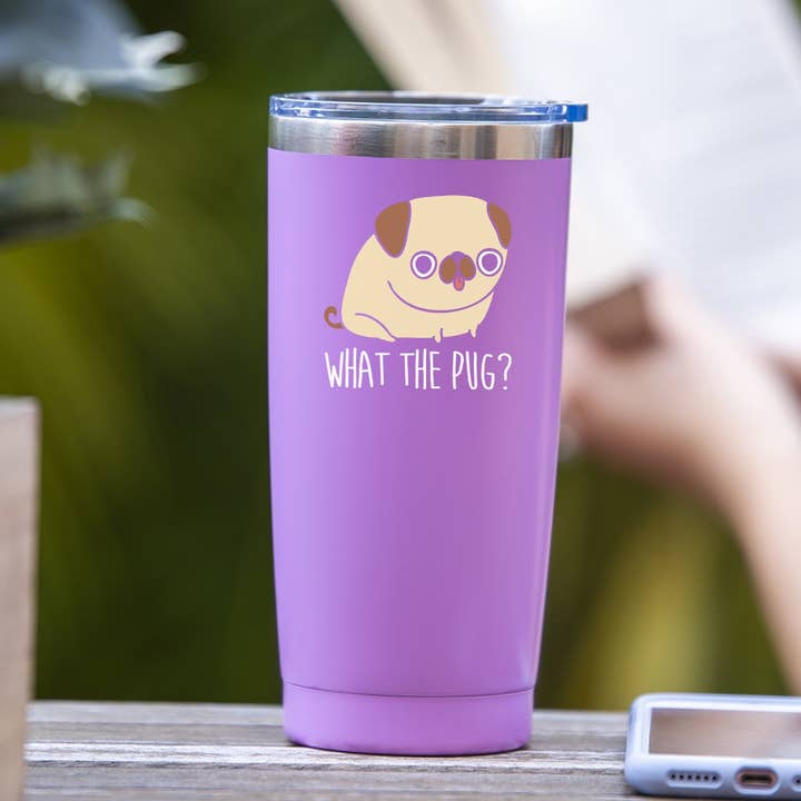 Soulful Wear - Wholesale Insulated Mug/Tumbler - What The Pug? - Tumbler10