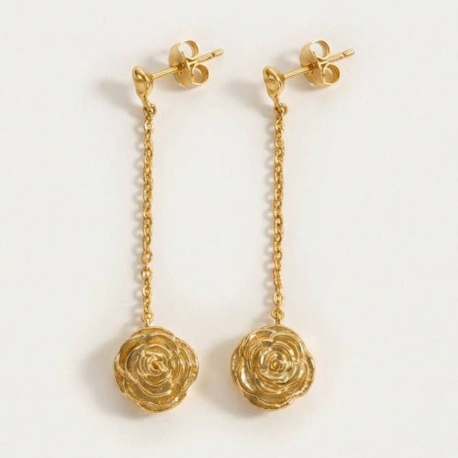 Persea Jewelry - Wholesale Dangle Earrings - Pendientes largos Rosetta0