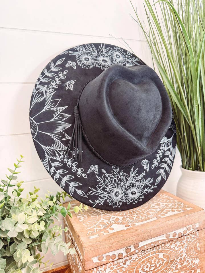 Floral Print Heart Hat for wholesale by Willie & Dolly Designs