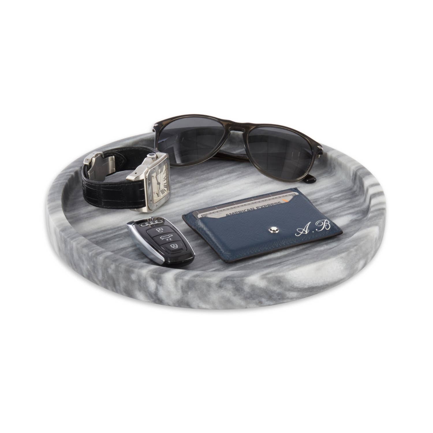 BeyBerk International - Wholesale Decorative Tray - Rina Genuine Marble Tray and Catch-All 
6