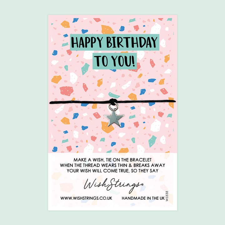 HAPPY BIRTHDAY TO YOU - WishStrings Wish Bracelet - WS338★ for wholesale by WishStrings