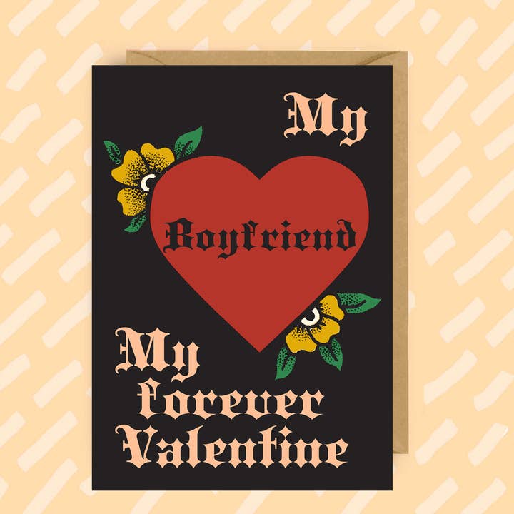 The Queer Store - Wholesale Valentine's Day Card - Valentine’s Day Card | Boyfriend | Emo Alternative Music