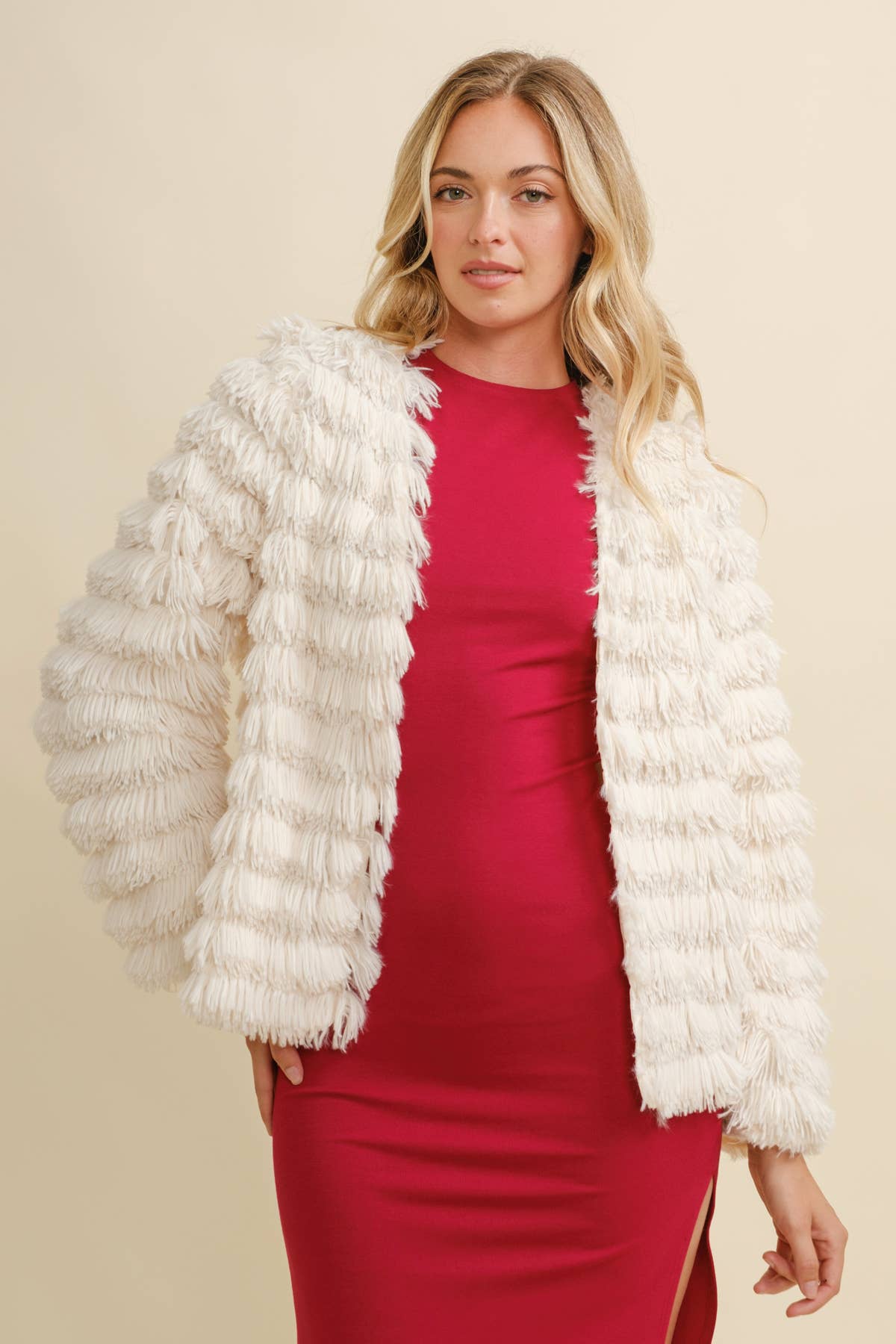 Cloud Ten – Großhandel Jacke – Damen – CJ8439 - SHAGJACKE AUS KUNSTPELZ