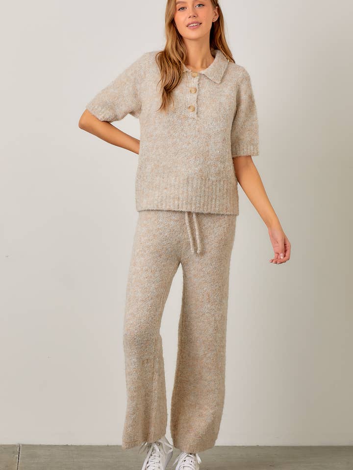 CALÇA DE MALHA BOUCLE SWEATER por atacado de Polagram by Wellmade USA