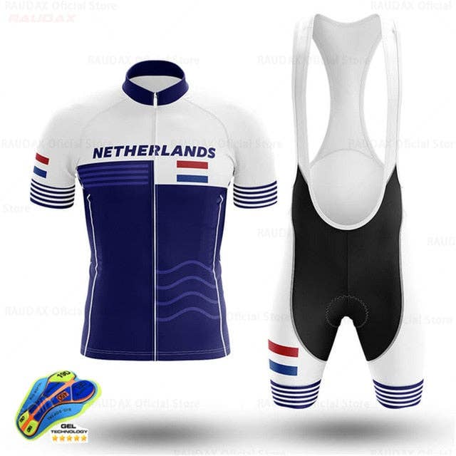 Netherlands Men's Cycling Jersey Bib Short Kit for wholesale on Faire10