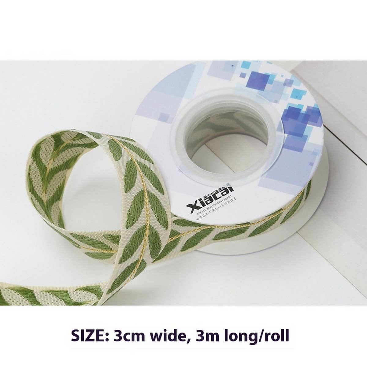 ACCITY - Wholesale Ribbon - Gift Wrapping - LEAF EMBROIDERY RIBBON EDGING RIBBON RIBBON_CWMM57644