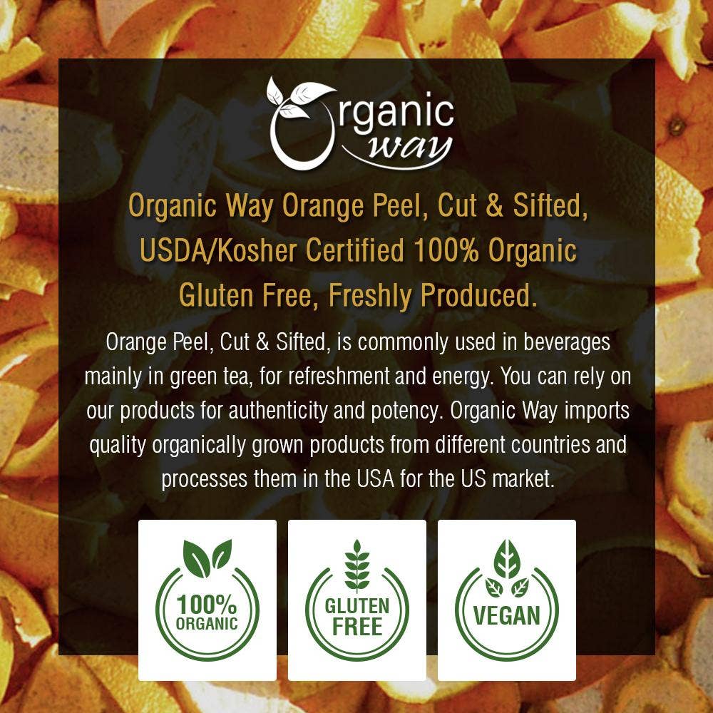 Organic Way LLC – Fruta seca/desidratada por atacado – Casca de Laranja Orgânica Cortada e Peneirada11