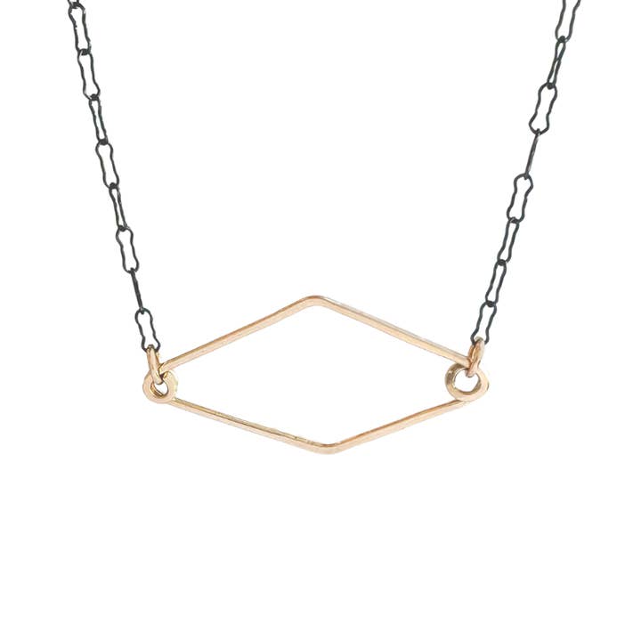 Colar Contorno de Diamante Preto + Ouro - GOLD+INK MIRAGE por atacado de Freshie & Zero