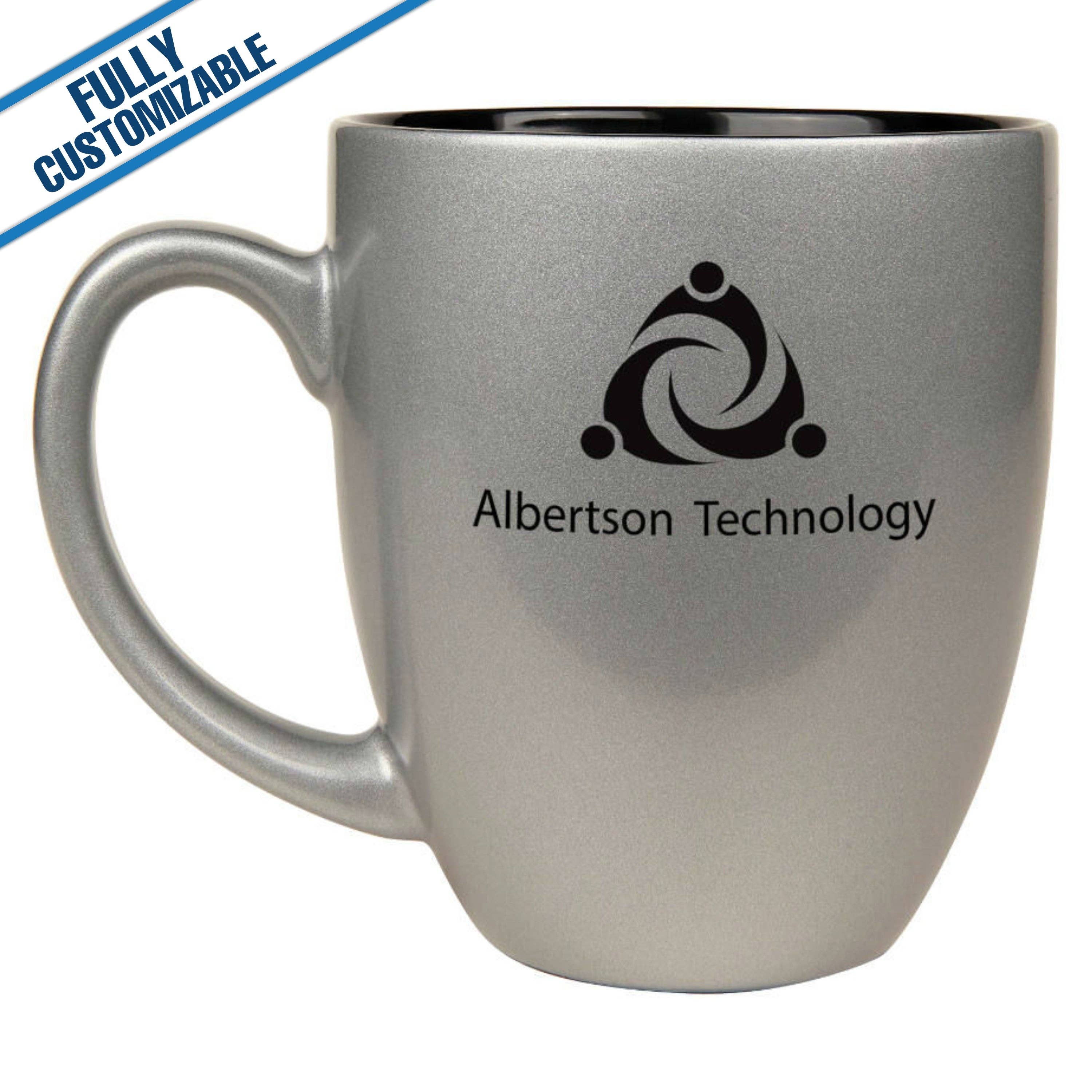 GiftWorksPlus - Wholesale Coffee Mug - 16Oz. Engraved Ceramic Bistro Mug Fully Customizable5