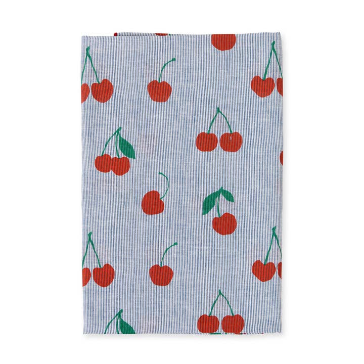 Cherry on Navy Stripe - Table Runner for wholesale by Bright Threads