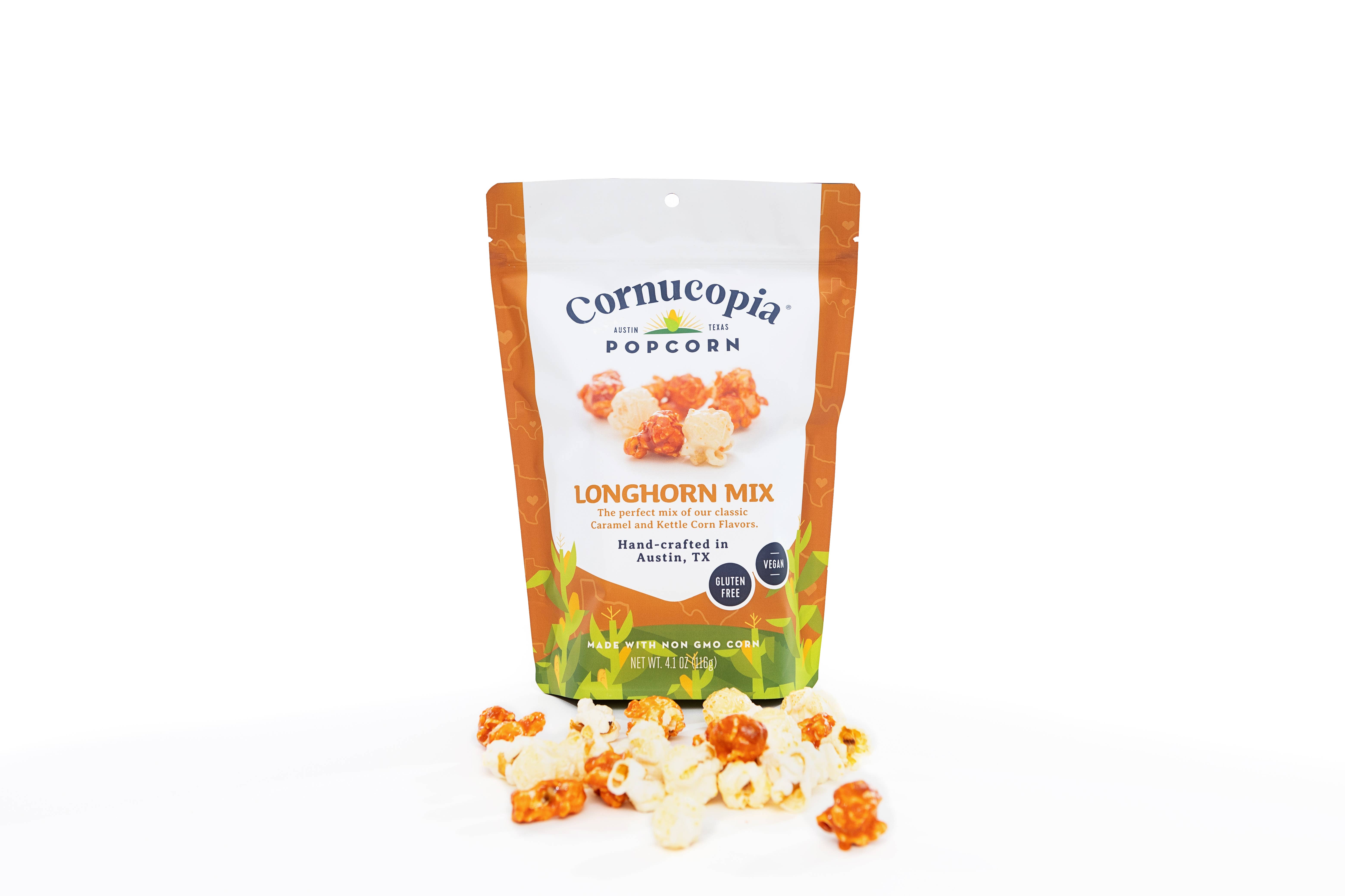 Cornucopia Popcorn - Wholesale Popcorn - Longhorn Mix Popcorn (V & GF) Signature Bag