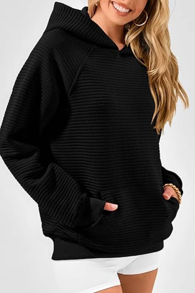UNISHE - Wholesale Hoodie - Dames - Sweatshirt met capuchon en kangoeroezakken in effen kleur ZK21789