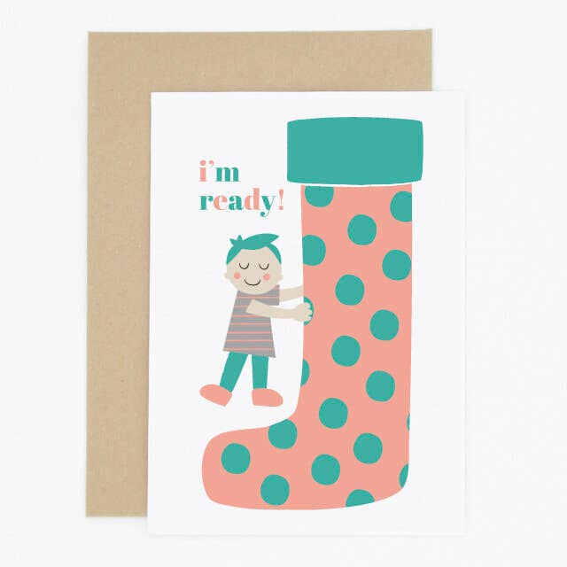 Tarjeta navideña de Playtime Stockking para venta al por mayor de Madame Annie et Fils