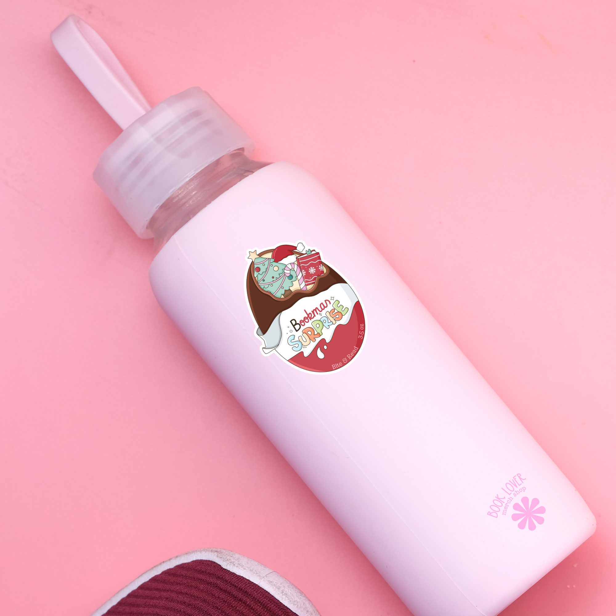 Book Lover Merch Shop - Vente Autocollant - Autocollants d'œufs surprise de Noël / Autocollants livresques de Noël2