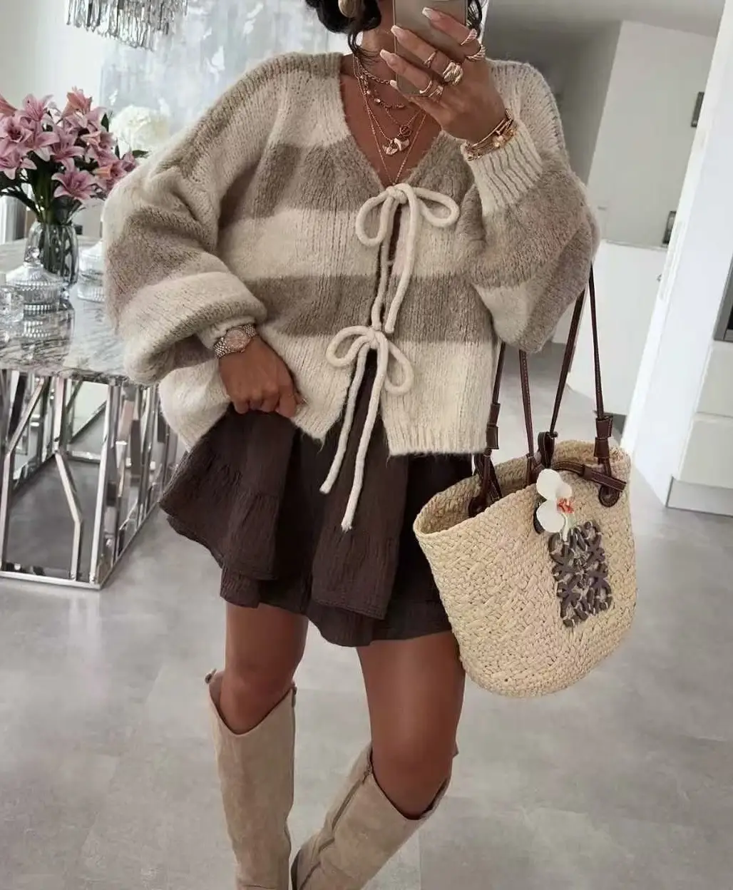 ESTEE BROWN - Wholesale Cardigan - Women's - Wool Cardigan - 253601