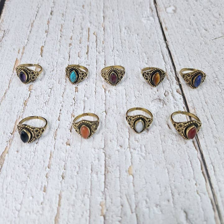 Hecho a mano - Wholesale Single Stone/Solitaire Ring - Assortment of rings20