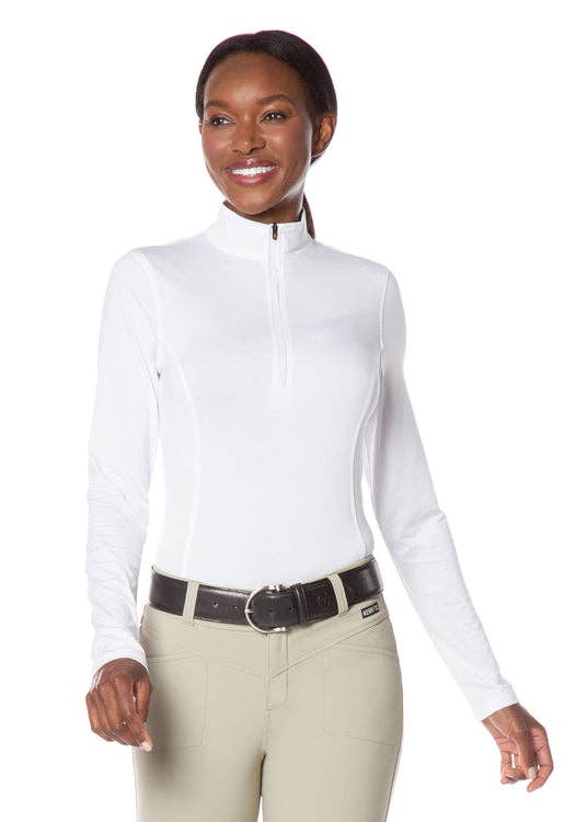 JPC Equestrian - Vente Haut de sport – femme - Chemise d'équitation à manches longues unie Ice Fil Lite pour femmes Kerrits5