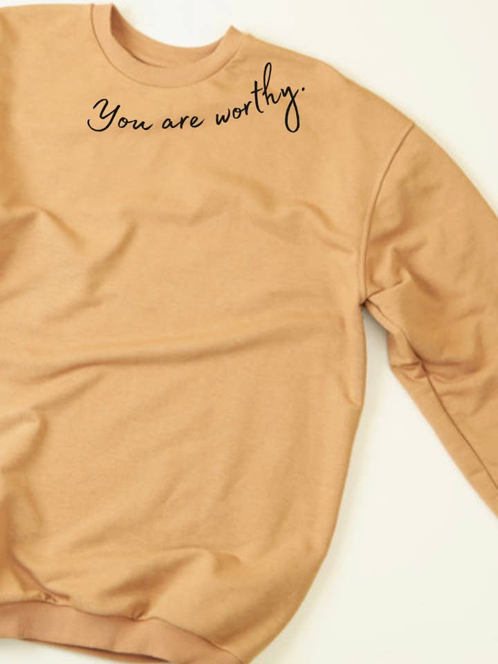 The Turquoise Pistol LLC - Wholesale Graphic Sweatshirt - Women's - You are Worthy - Sweatshirt2