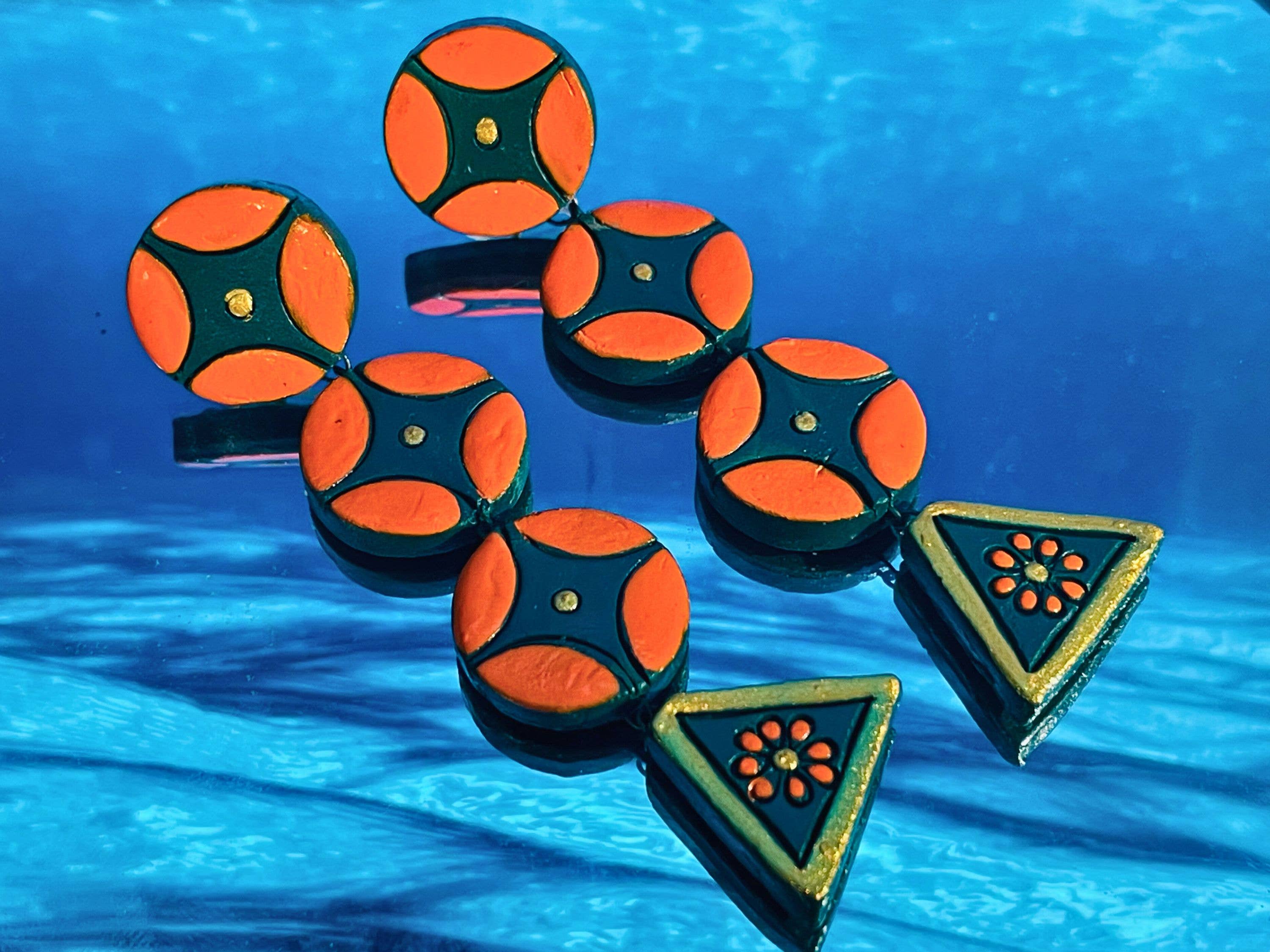 House of Kraft Jewelry & Accessories – wholesale Tassel earrings – Geometric Earring Set | Clay Jewelry | 4-Pack Jewelry Set3