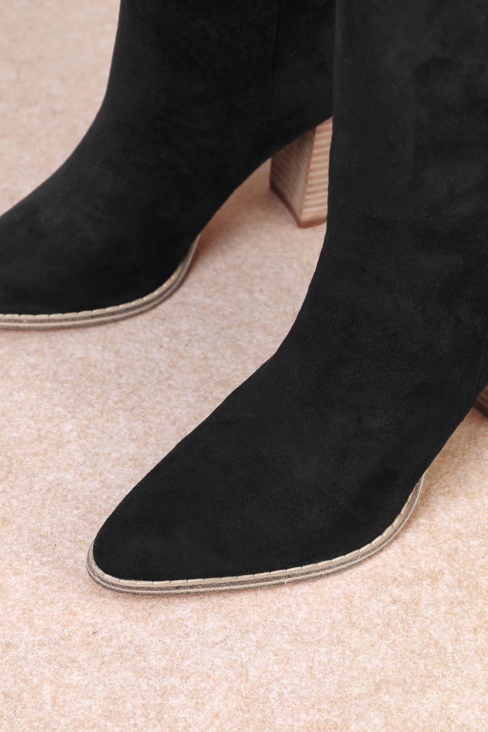 Oliccui - Wholesale Boots - Women's - TALL BLOCK HEEL FAUX SUEDE BOOTS13