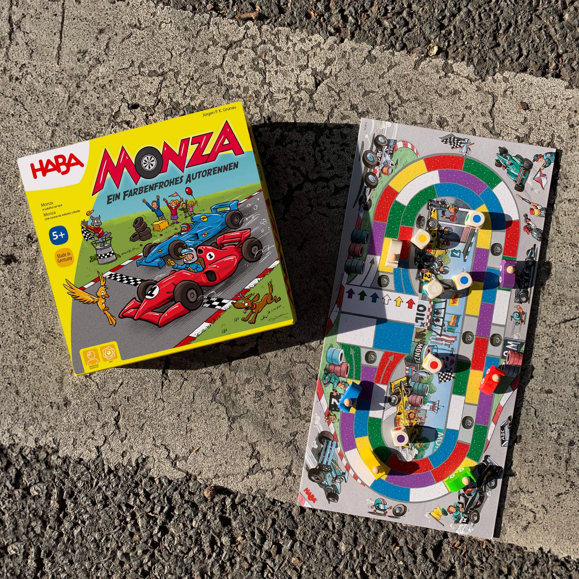 HABA USA - Vente Jeux de société - Jeu de société de course automobile de Monza1