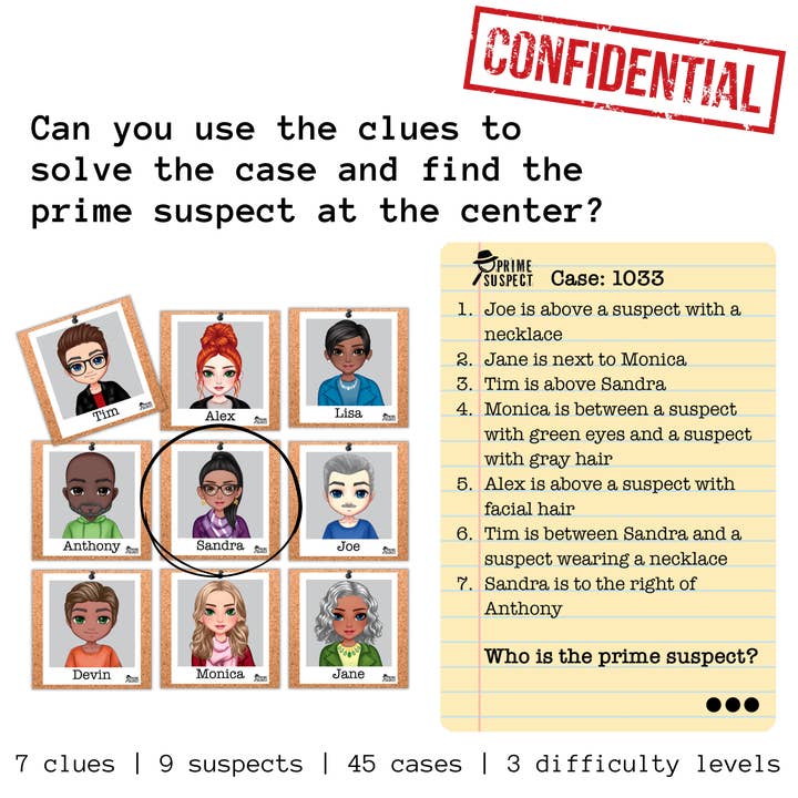 Fun Squared Games - Wholesale Brain Game - Kids - Prime Suspect Solo: Original3