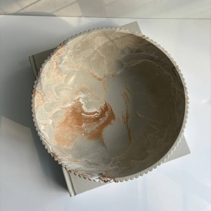 Fancy Concrete - Wholesale Decorative Plate/Dish/Bowl - Temis- Fluted Bowl
