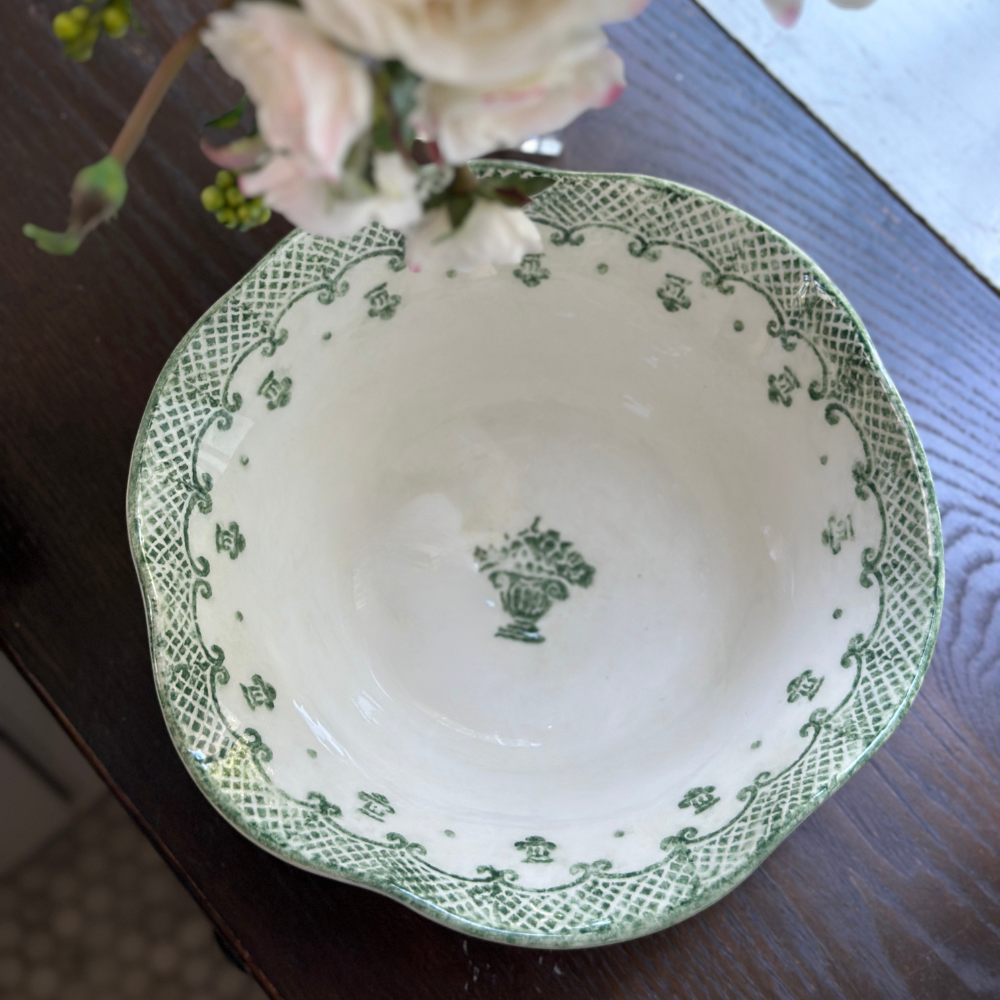 Burano Green Large Serving Bowl - New for wholesale on Faire4