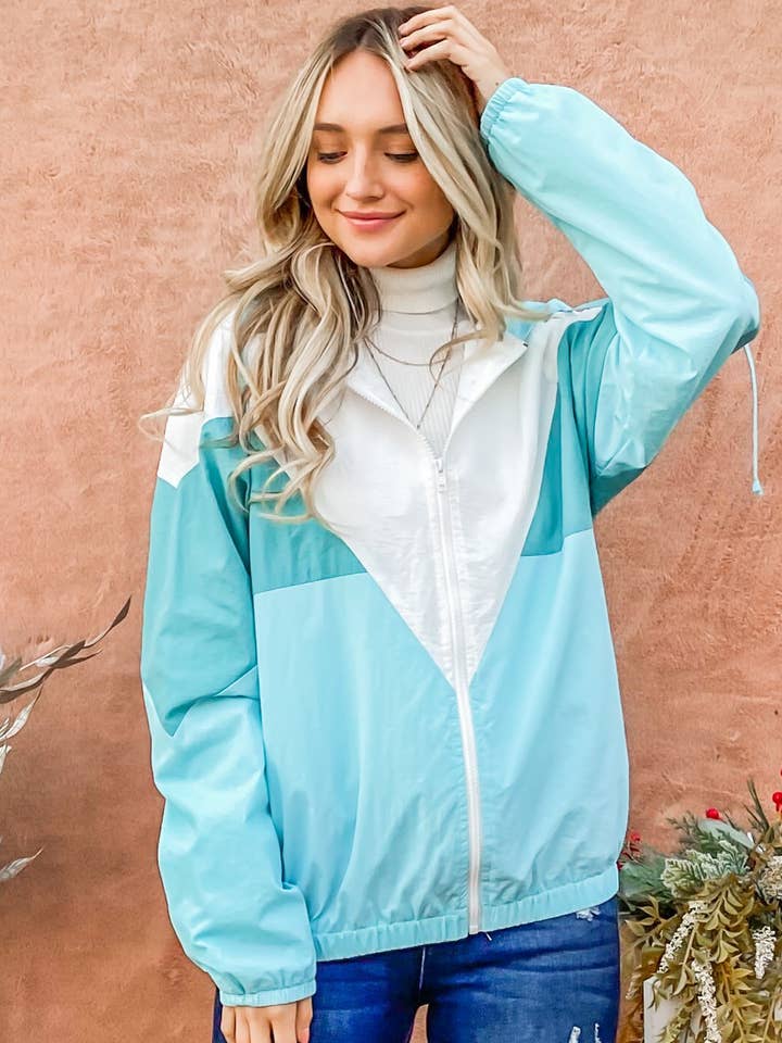 MINT SA00112J - Color Block Windbreaker Jacket for wholesale on Faire0