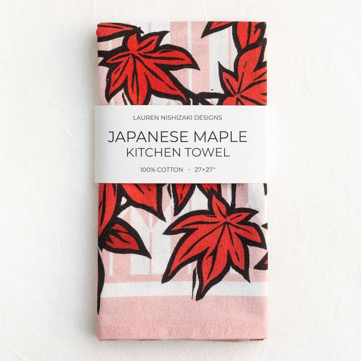 Lauren Nishizaki Designs - Wholesale Tea Towel - Japanese Maple Kitchen Towel