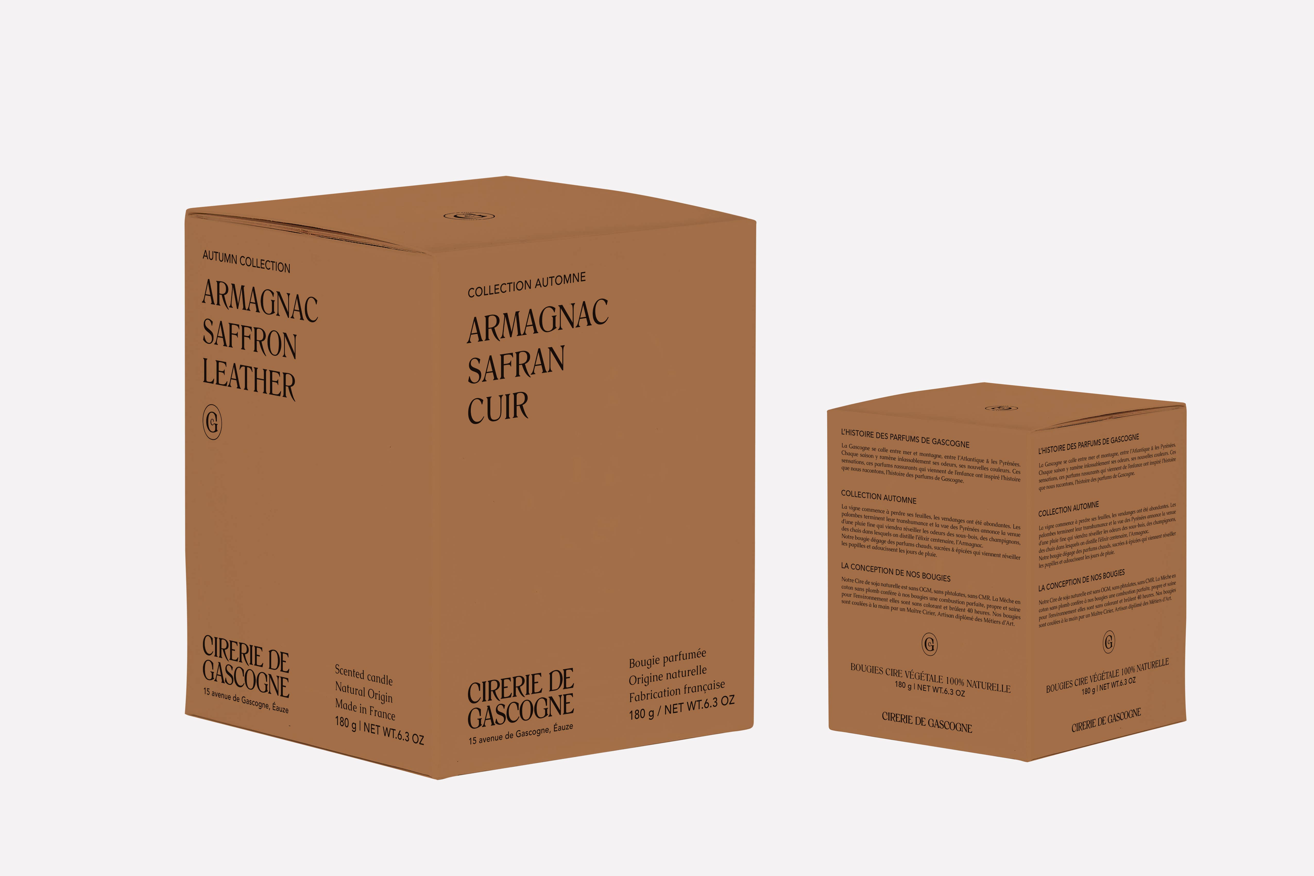 CIRERIE DE GASCOGNE - Vendita all'ingrosso Candela in vasetto - Candela profumata Armagnac, zafferano e cuoio3