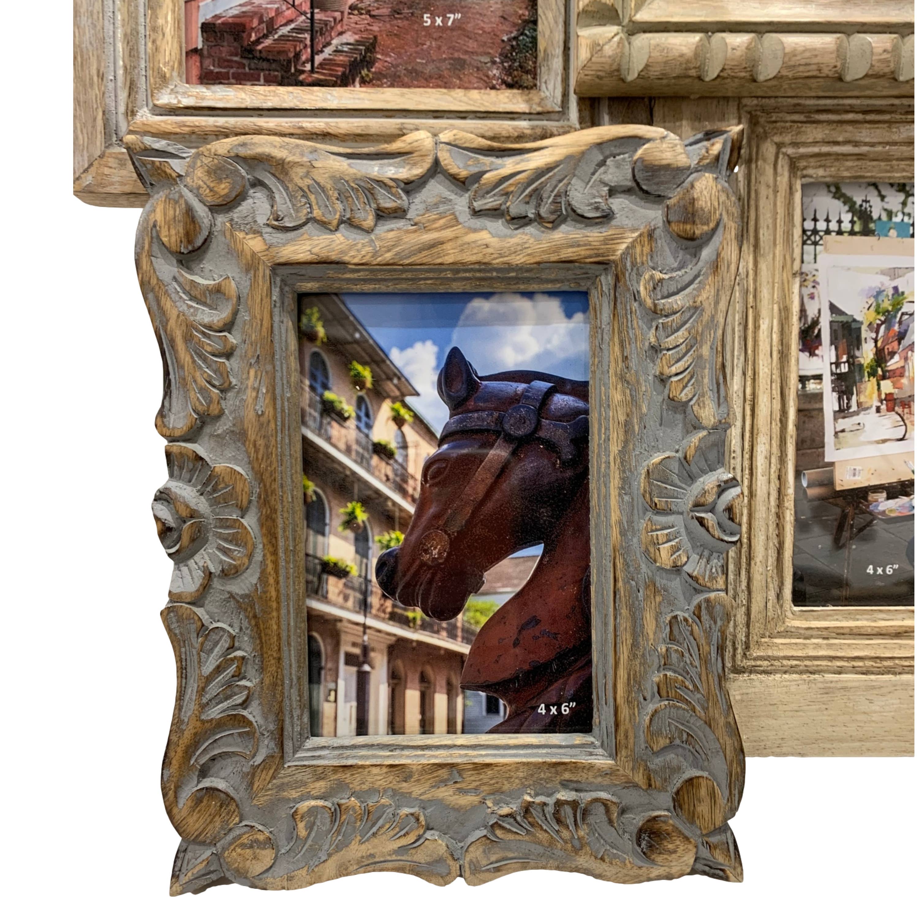 Wilco Home - Wholesale Picture Frame - "Dynasty" Six Photo Frame Mango Wood Wall Collage (Copy)6