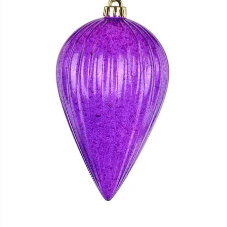 General Wholesale Inc - Wholesale Ornament - 8"H Speckled Vertical Stripe Finial-Purple-XH963523