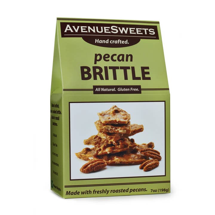 Pecan Brittle 7oz. Box for wholesale by AvenueSweets