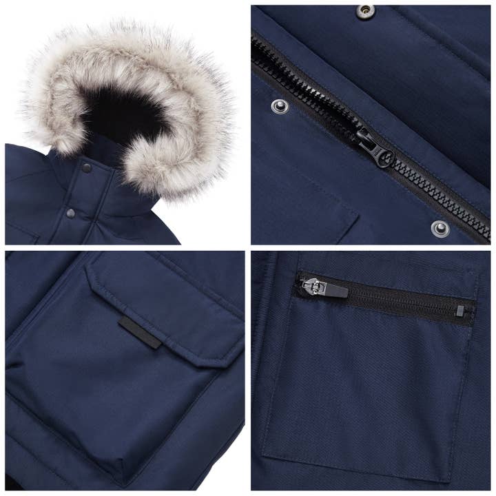 Rokka & Rolla - Wholesale Parka - Kids - Boys' Ripstop Parka Jacket Fleece Lined Winter Coat20