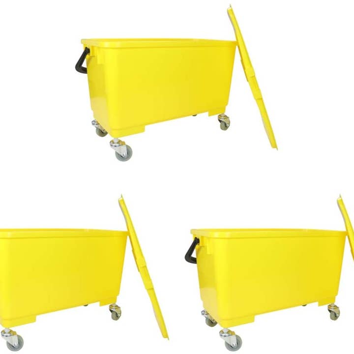 Arkwright Home - Wholesale Mop - Flat Mop Bucket - 6 Gallons with Ergonomic Handle - Yellow