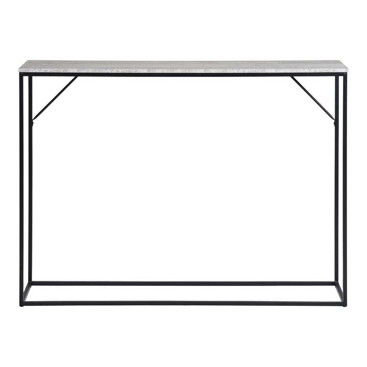 Vita Konsolentisch mit 1 Regal, schwarzer Rahmen, 110 x 26 x 80 cm für den Großhandel von House Nordic