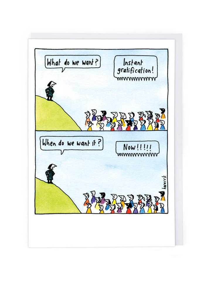 INSTANT GRATIFICATION for wholesale by Cath Tate Cards