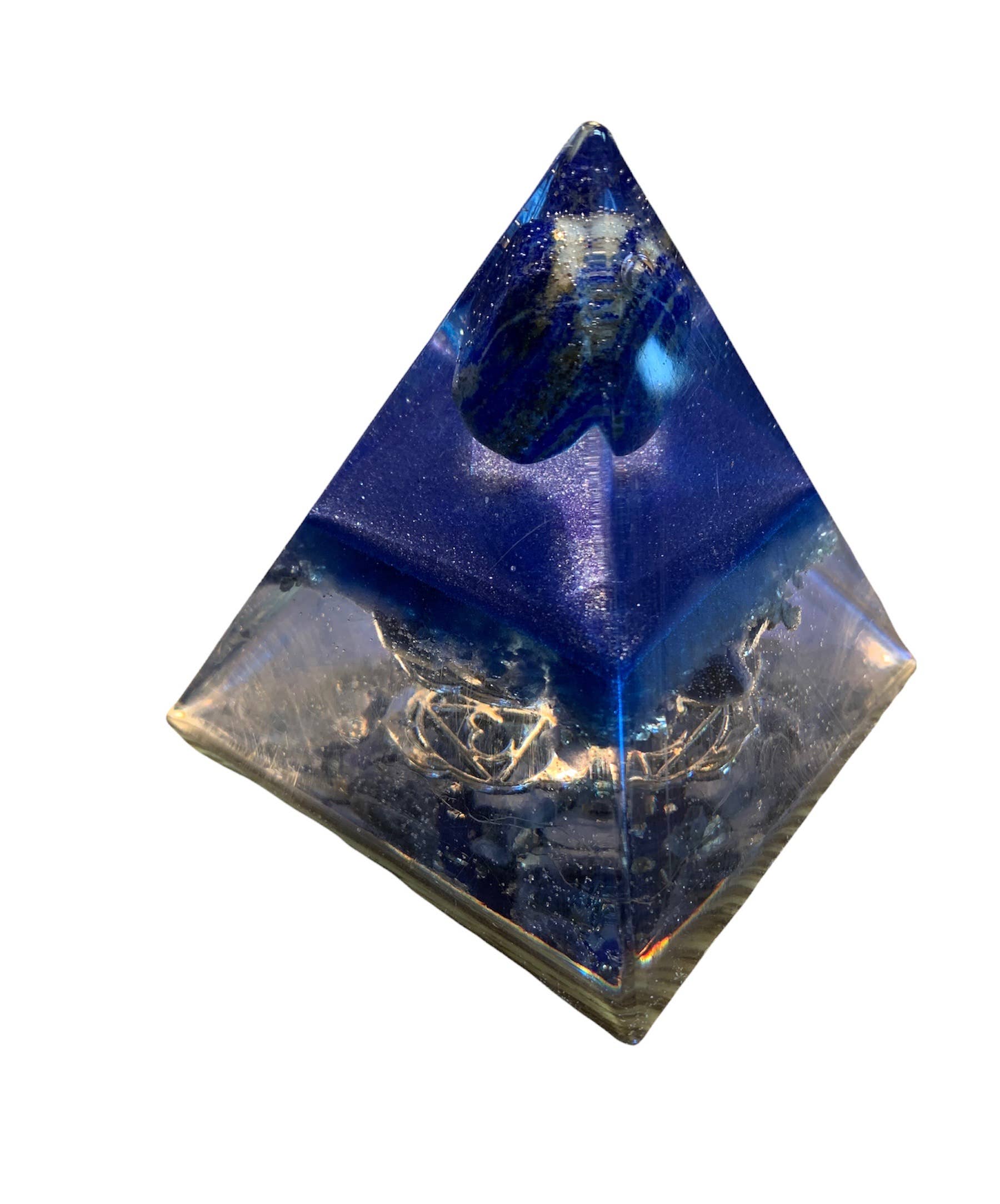 Orgonics by Driftwood Works Inc - Wholesale Spiritual Stone/Crystal - CHAKRA-THIRD EYE Orgone Pyramid1