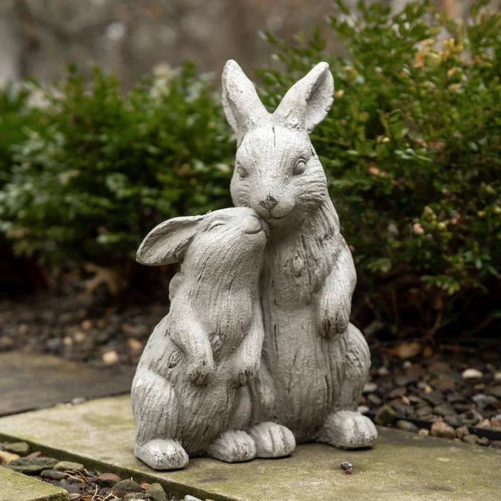 SNUGGLING BUNNIES STATUE for wholesale by Ragon House