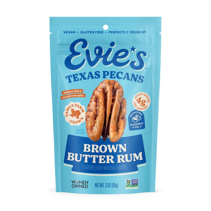 Evie's Snacks - Wholesale Nuts - Brown Butter Rum Candied Pecans - Gourmet Valentine's Snack1