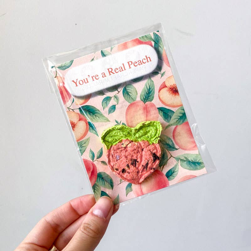 Papercraft Miracles LLC - Wholesale Plant Seeds - You're a Real Peach Seed Bomb