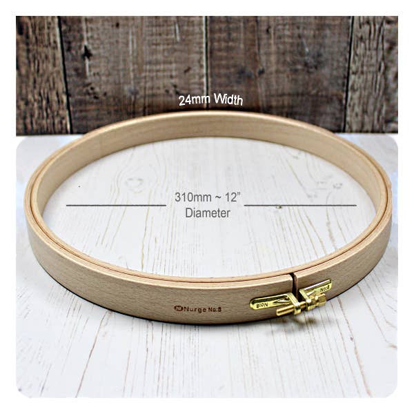 Nurge - Wholesale Embroidery/Cross Stitch Supplies - Nurge 24mm (1") Beech Screwed Embroidery Hoops7