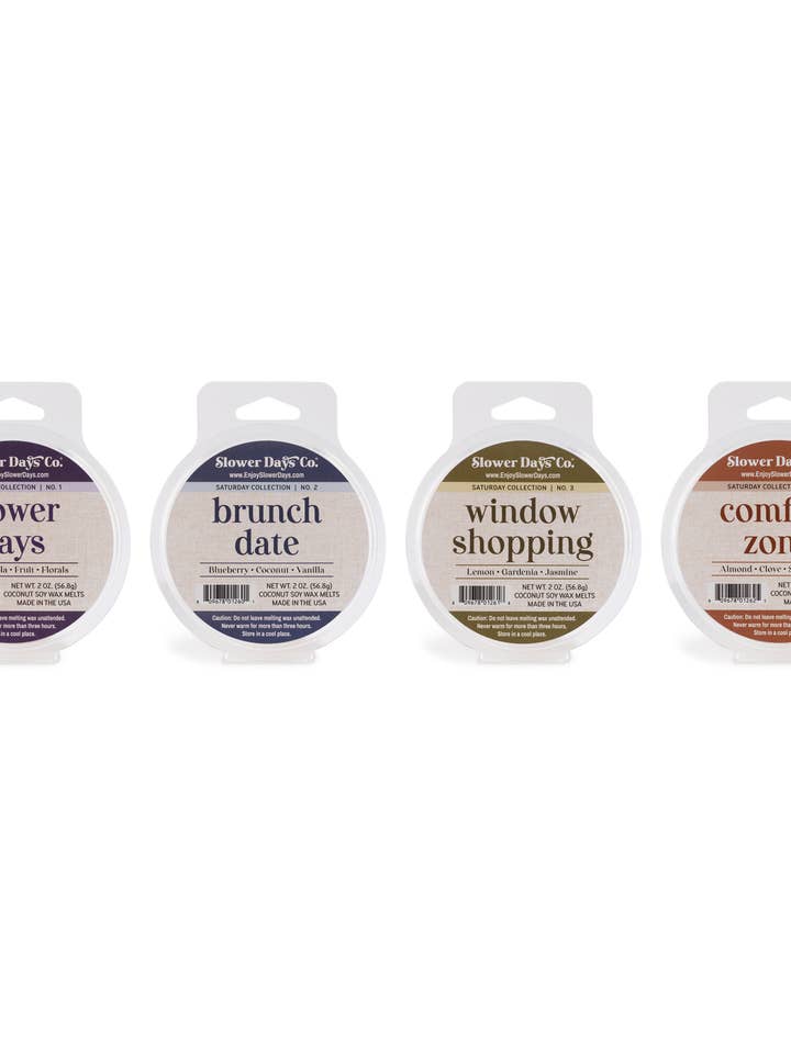 Saturday Collection - Wax Melt Prepack for wholesale by Slower Days Co.